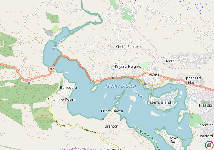 Map location of Kanonkop